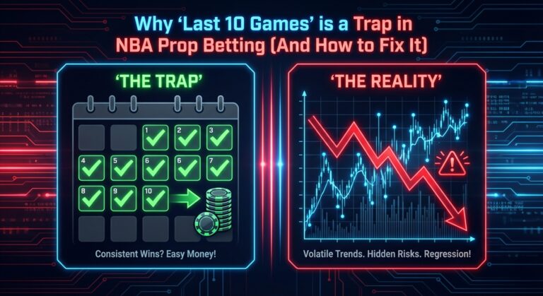 Comparison of raw NBA player prop trends vs advanced filtered data