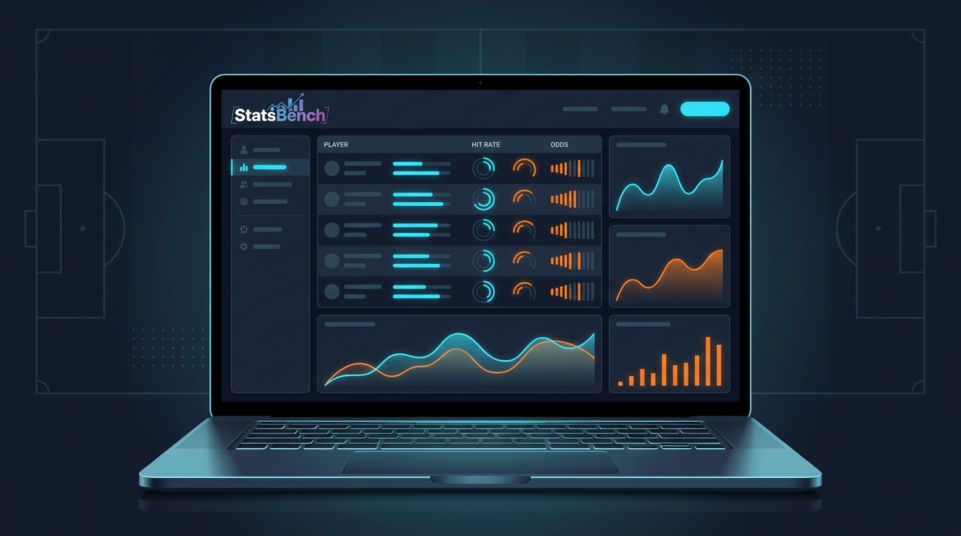Dashboard view of WNBA player prop hit rates and odds on a laptop screen