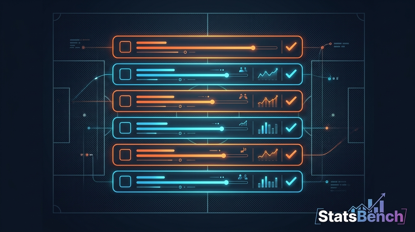 Illustration of a six-point checklist for researching NFL tight end prop lines.
