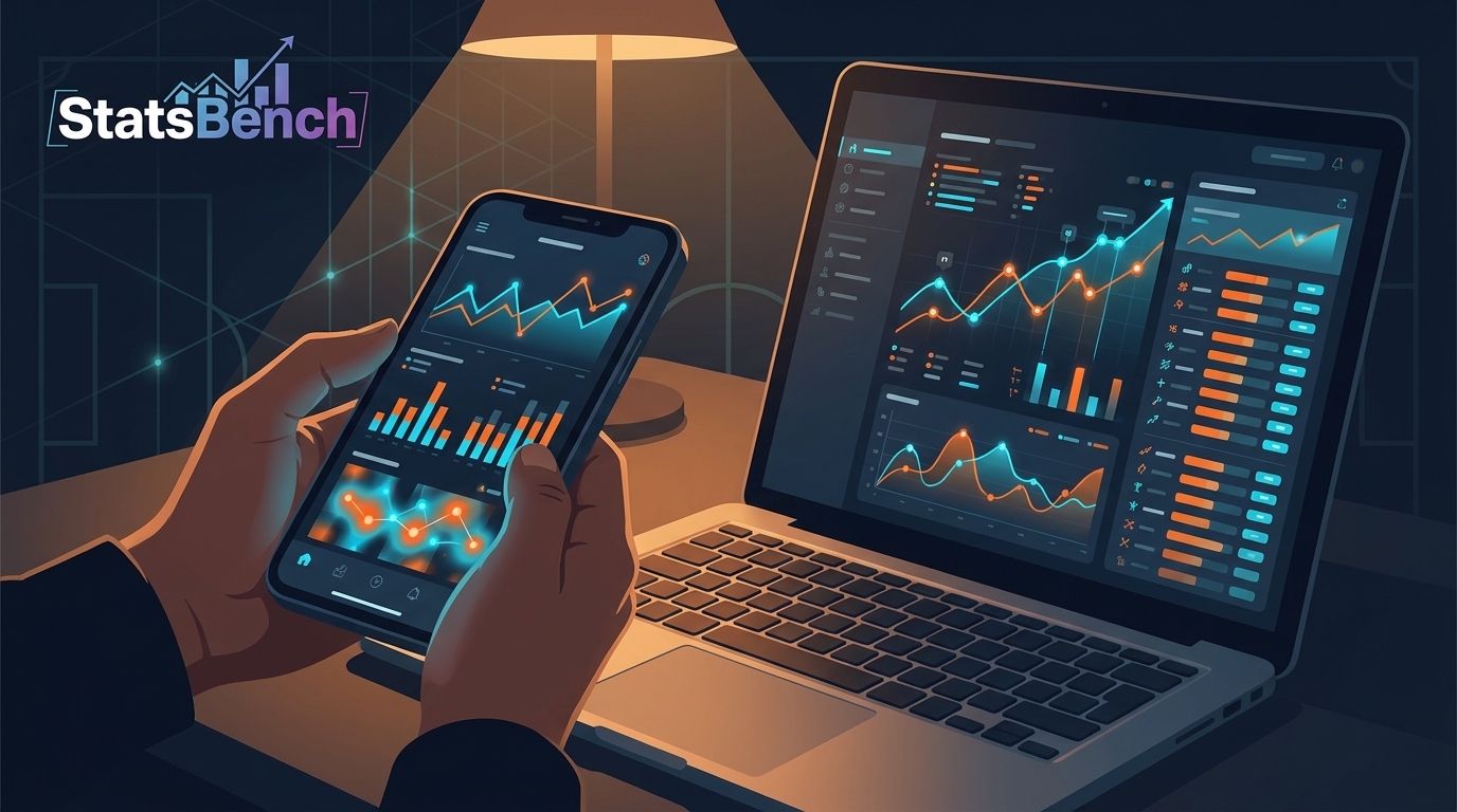 A bettor comparing prop prices on a phone and a laptop at home